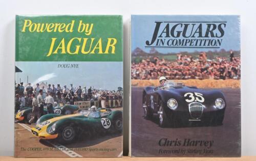 JAGUAR: Two Jaguar related hardcover books. 'JAGUARS IN COMPETITION' by Chris Harvey & 'Powered by JAGUAR' by Doug Nye