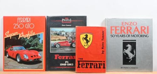 FERRARI: Four Ferrari related hardcover publications. 'THE Ferrari' by Hans Tanner