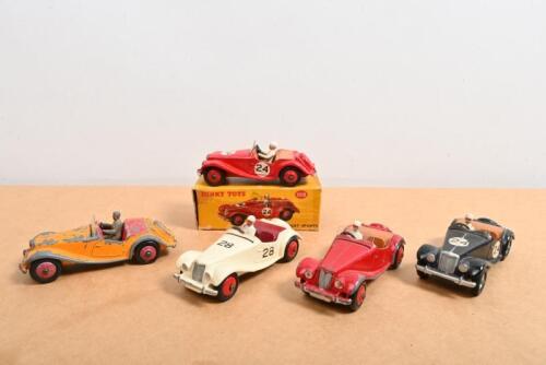 DINKY: Five Dinky MG MIDGET SPORTS (108) models. One with original box
