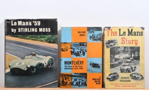 LE MANS/FRENCH RACING: Three hardcover books detailing Le Mans and French racing history. 'Le Mans '59' by Stirling Moss