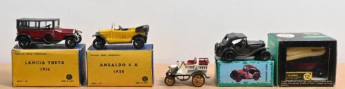 EUROPEAN DIECAST: A group of model cars by various European model manufacturers. DUGU models including ANSALDO, FIAT, LANCIA