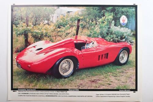 MASERATI: A Maserati 300S colour poster