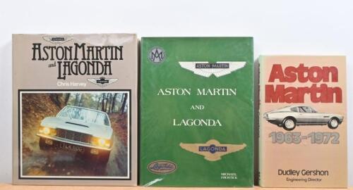 ASTON MARTIN AND LAGONDA: Three hardcover books relating to Aston Martin and Lagonda. First edition copy of 'Aston Martin and Lagonda' by Michael Frostick