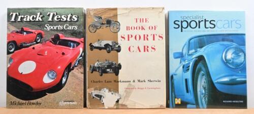 SPORTS CARS: Three hardcover books covering sports cars. 'Track Tests Sports Cars' by Michael Bowler