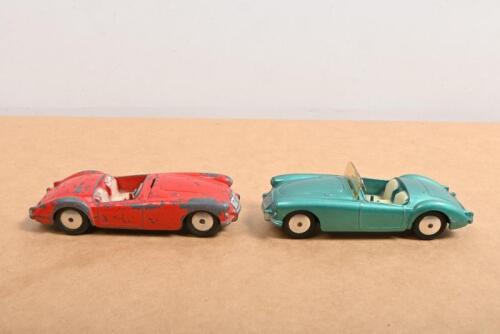 CORGI TOYS: Two Corgi Toys MGA (302) models. Sea Green & Red