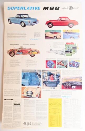 MG: A reproduction poster - 'SUPERLATIVE MGB' - by AUTOMOBILE LITERATURE INTERNATIONAL