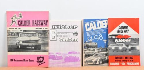 CALDER RACEWAY: A collection of Calder Raceway Official Programmes from various eras. October 20th, 1968 CALDER RACEWAY & 1970s Official Programmes