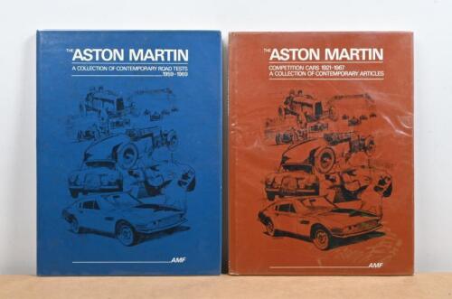 ASTON MARTIN: Two hardcover books containing Aston Martin contemporary road tests and competition car contemporary articles. 'THE ASTON MARTIN COMPETITION CARS 1921-1967 - A COLLECTION OF CONTEMPORARY ARTICLES', L.E 312/1000 Copies & 'THE ASTON MARTIN -