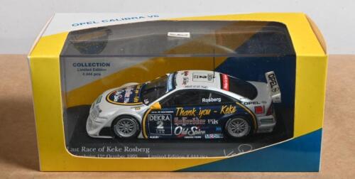 ROSBERG: A 1:43 scale Paul's Model Art/MINICHAMPS Opel Calibra V6 as raced by Keke Rosberg (Bye Bye) at his final race at Hockenheim 15th October 1995. Limited Edition of 4,444 pcs