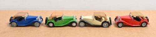 MG TC: Four 1:43 scale M.G T.C models by GUISVAL and Matchbox. Three Matchbox Model of Yesteryear M.G T.C models (No Y-8) in different colours