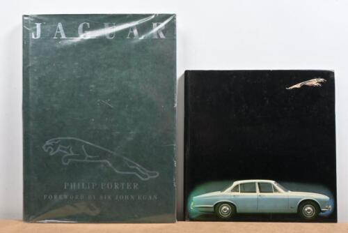 JAGUAR: Two Jaguar related books. Jaguar company history and profile hardcover book by the Public Relations Department, Jaguar Cars Limited & 'JAGUAR' hardcover book by Philip Porter
