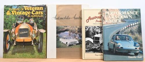 AUSTRALIAN MOTORING: Four hardcover books detailing Australian motoring and cars. 'PERFORMANCE CARS DOWN UNDER' by Timothy Hall