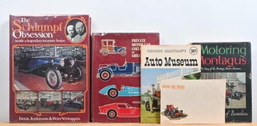 AUTO MUSEUMS: A group of soft and hardbound books detailing automotive museums around the world. 'GEORGE GILTRAPS Auto Museum' booklet from Coolangatta, Gold Coast, Queensland