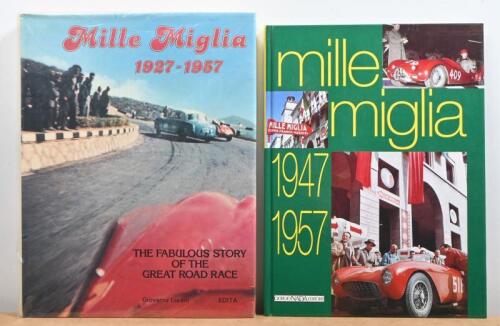 MILLE MIGLIA: Two hardcover books concerned with the Mille Miglia. 'Mille Miglia 1927 - 1957' hardcover book by Giovanni Lurani
