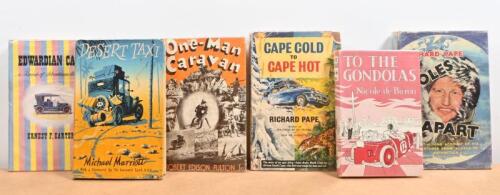 MOTORING NOVELS: Six hardcover motoring and adventure novels predominantly from the 1950s. 'EDWARDIAN CARS ...a Reverie of Adventurous Motoring' by Ernest F. Carter