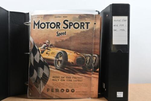 MOTOR SPORT: A quantity of the British motor sport magazine - 'MOTOR SPORT'. Issue year range of 1939 to 1950