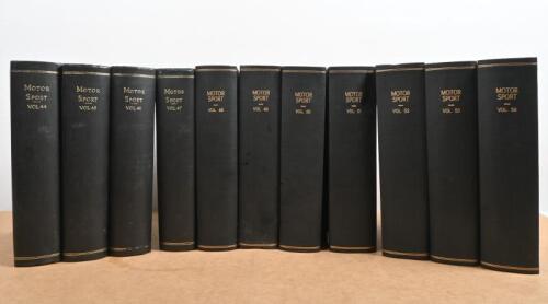 MOTOR SPORT: Eleven bound volumes of the British motor sport magazine - 'MOTOR SPORT'. Complete consecutive years from 1968 - 1977