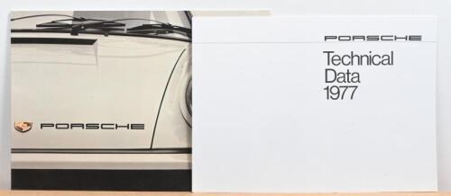 PORSCHE: A 1977 Porsche 911 colour sales brochure. Separate 1977 911 Technical Data sheet