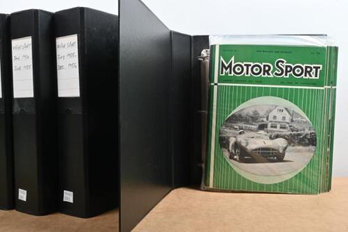 MOTOR SPORT: A quantity of the British motor sport magazine - 'MOTOR SPORT'. Consecutive monthly issues from July 1952 (Vol. XXVIII No.7) - December 1959 (Vol. XXXV No.12)