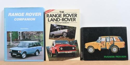 RANGE ROVER: Three items related to Range Rover. 1970s 'RANGE ROVER' Owner's Manual (PUBLICATION No AKM 8139 (EDITION 1)