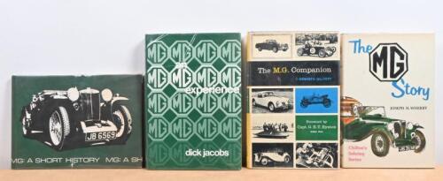 MG: Four hardcover books describing the history of M.G. 'an MG experience' by dick jacobs