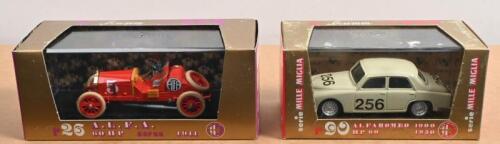 ALFA ROMEO: Two Brumm 1:43 scale Alfa Romeo models. 1911 A.L.F.A 60 HP corsa (r26) & 1950 ALFA ROMEO 1900 HP 90 (r90)