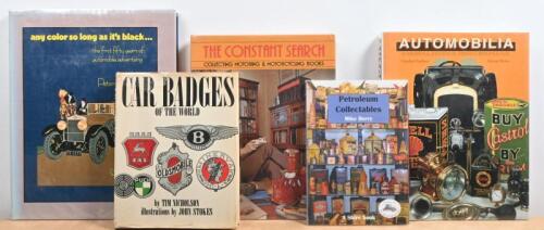 AUTOMOBILIA: Five publications relating to automobilia and automotive collectables. 'AUTOMOBILIA' by Gordon Gardiner and Alistair Morris