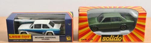 EUROPEAN DIECAST: Two 1:43 scale models of European cars. Solido BMW 530 (No 1304) & LUSO-toys (M-17) FIAT 131 ABARTH