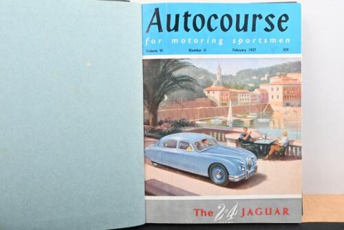 AUTOCOURSE: A bound volume of 'Autocourse' from 1957 - consecutive issues include Volume VI Number II February 1957 - Volume VII Number 21 December 1957