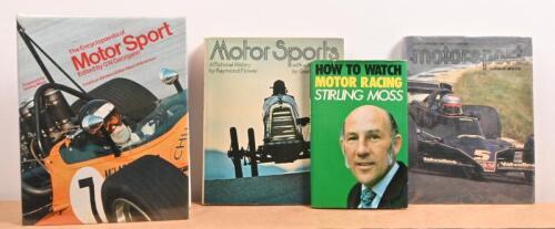 MOTOR SPORTS: Four hardcover books detailing motor sports. 'THE CONCISE DICTIONARY OF motorsport' by George Bishop