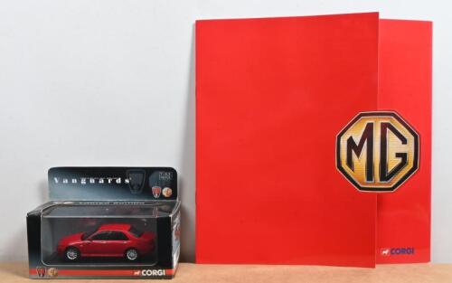 CORGI: Two Corgi items. CORGI Vanguard Limited Edition MG ZT (VA 09303) & CORGI 1:18 scale MG brochure