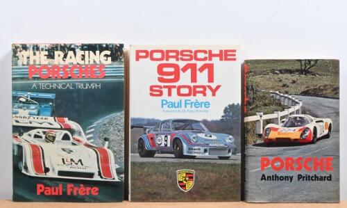 RACING PORSCHES: Three hardcover books detailing racing Porsche's. 'Porsche' by Anthony Pritchard