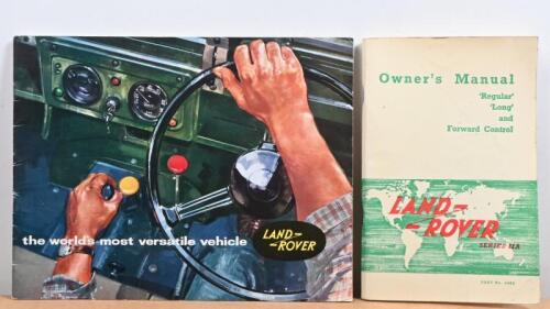 LAND ROVER: Two original Land Rover items. 1965 issue of 'LAND ROVER SERIES IIA Owner's Manual - 'Regular', 'Long' and Forward Control' manual (Part No. 4482) & 1960s Land Rover model range brochure