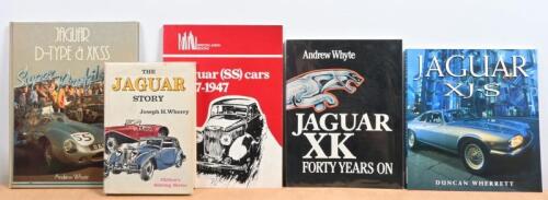 JAGUAR: Five books relating to Jaguar. "JAGUAR XK - FORTY YEARS ON" by Andrew Whyte