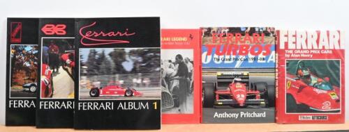 FERRARI: A group of publications detailing Ferrari history and racing cars. Three editions of "Ferrari Album", 1,2 & 3 by Jonathan Thompson
