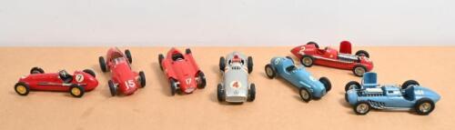 MERIT RACING CARS: A collection of seven 1:24 scale fully built MERIT RACING CARS. Alfa Romeo 159, Ferrari D50, Lago-Talbot, Maserati 4 CLT, Maserati 250F, Mercedes-Benz W196, Simca Gordini models