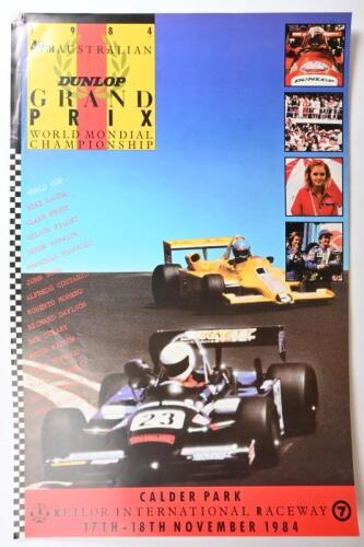 AUSTRALIAN GRAND PRIX/CALDER: An original '1984 49TH AUSTRALIAN DUNLOP GRAND PRIX WORLD MONDIAL CHAMPIONSHIP' CALDER PARK, KEILOR INTERNATIONAL RACEWAY, 17TH-18TH NOVEMBER 1984' promotional poster