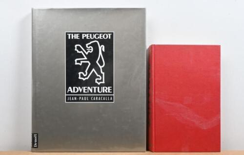 FRENCH CAR MANUFACTURERS: Two hardcover books detailing the company history of Peugeot and Renault. 'THE PEUGEOT ADVENTURE' by Jean-Paul Caracalla