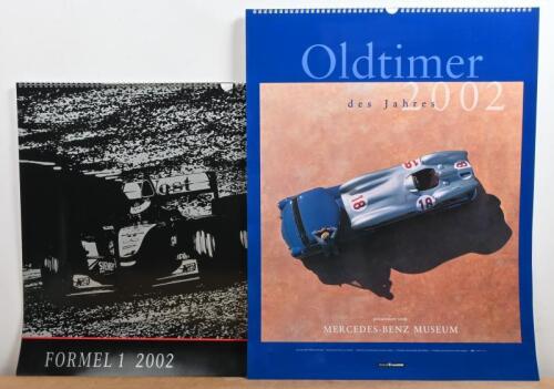 MERCEDES-BENZ: Two Mercedes-Benz calendars from 2002. 'Formula One 2002 - Powered by Mercedes-Benz' & 'Oldtimer 2002' presented by Mercedes-Benz Museum