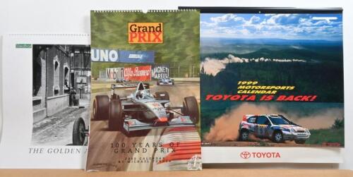 CALENDARS: A collection of four motor sport calendars. '100 YEARS OF GRAND PRIX - 2000 CALENDAR BY MICHAEL TURNER' & 'MOTORSPORT' - 'THE GOLDEN AGE OF MOTOR RACING - Calendar 2002'