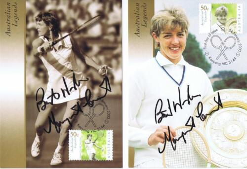 MARGARET COURT: Two 'Australian Legends' First day covers featuring Margaret Court, both autographed