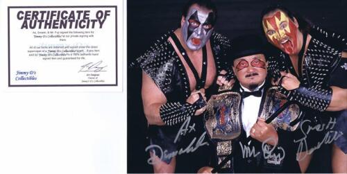 AX/SMASH & MR FUJI: A autographed picture depicting Ax & Smash and Mr Fuji, with COA and photograph of signing