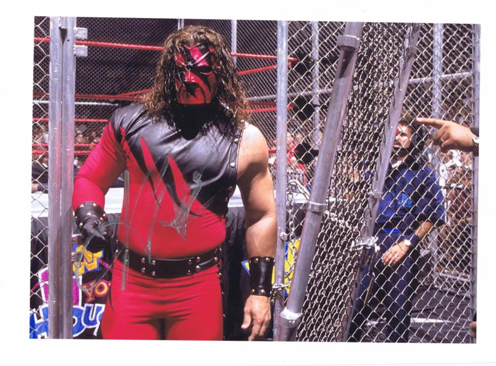 KANE: A autographed picture of 'The Big Red Machine' AKA 'KANE', Glen  Jacobs signature - Price Estimate: $ - $