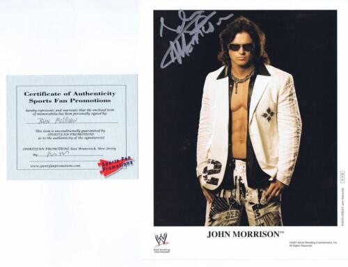 JOHN MORRISON: A official WWE publicity card of John Morrison, with Morrison signature