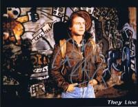 ROWDY RODDY PIPER: A picture depicting Rowdy Roddy Piper from movie 'They Live', with Roddy Piper autograph