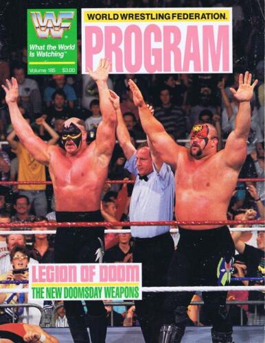 WWF: A official World Wrestling Federation program volume 185, autographed by Rick Martel on rear cover