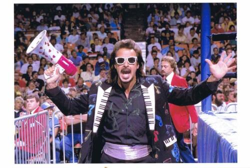 JIMMY HART: A colour picture of 'The Mouth of the South', autographed by Jimmy Hart