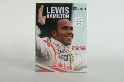 HAMILTON: 'Lewis Hamilton' hardcover book by Bruce Jones. With Lewis Hamilton signature.