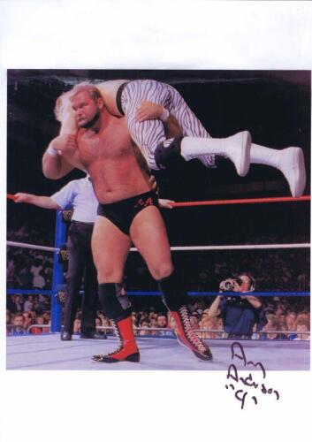 ARN ANDERSON: A colour picture of Arn Anderson from the 4 Horsemen, autographed by Arn Anderson