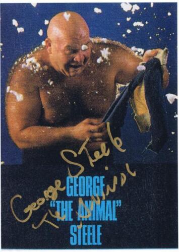 THE ANIMAL: A colour picture of George 'The Animal' Steele, autographed by George Steele